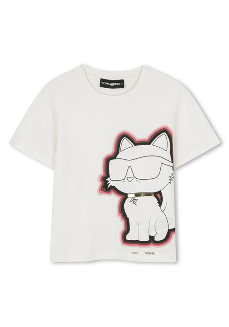 T-shirt con stampa KARL LAGERFELD KIDS | Z30946195
